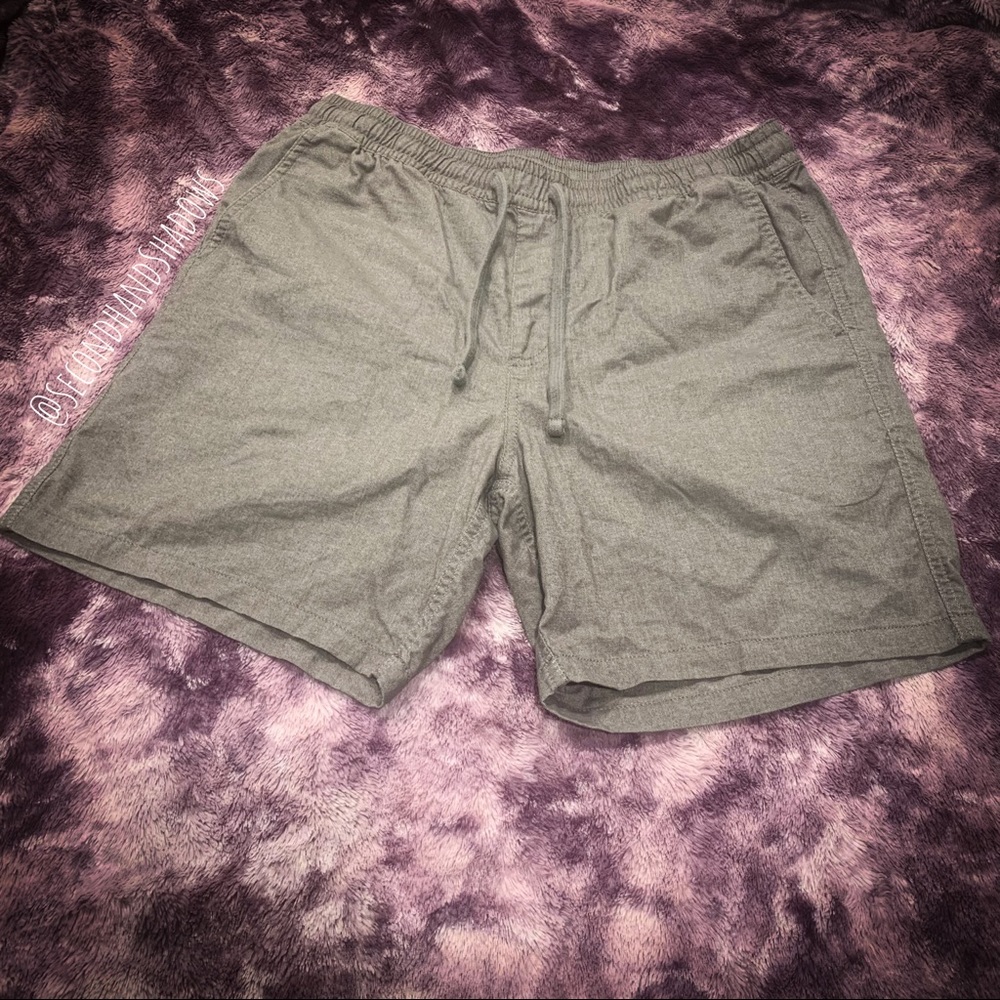 VANS MEN’S GRAY COTTON DRAWSTRING SHORTS